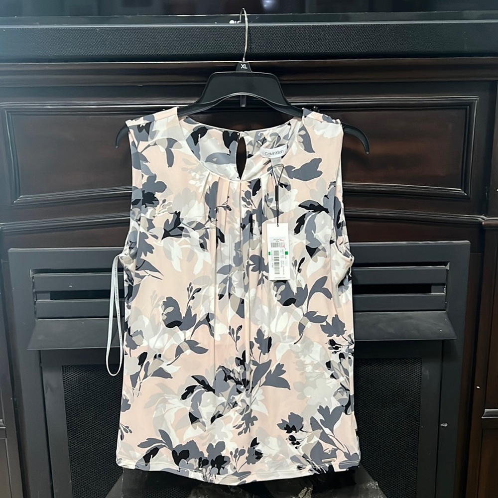 Calvin Klein floral suit blouse